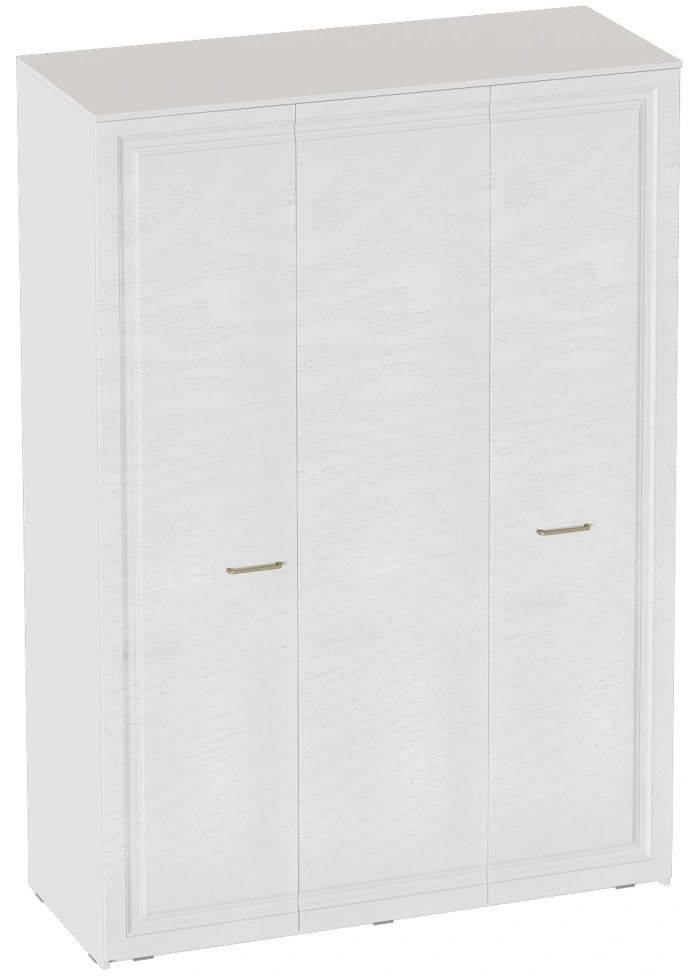 Шкаф трехдверный Манхэттен, распашной для одежды, белый аляска / айс 06