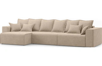 Диван угловой трехместный Венте, модель 035, Danco 290 (коричневый)