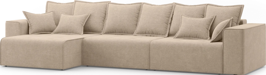 Диван угловой трехместный Венте, модель 035, Danco 290 (коричневый)