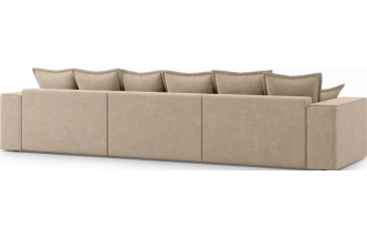 Диван угловой трехместный Венте, модель 035, Danco 290 (коричневый)