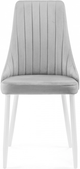 Стул Кора, мягкий, светло-серый / белый