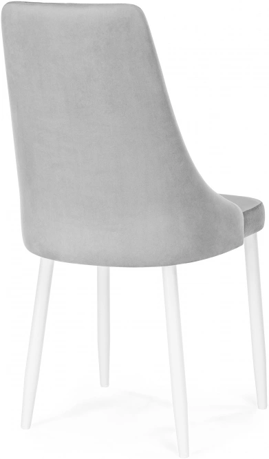 Стул Кора, мягкий, светло-серый / белый