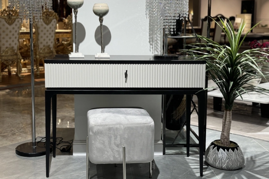 Туалетный столик Este, черный / серый