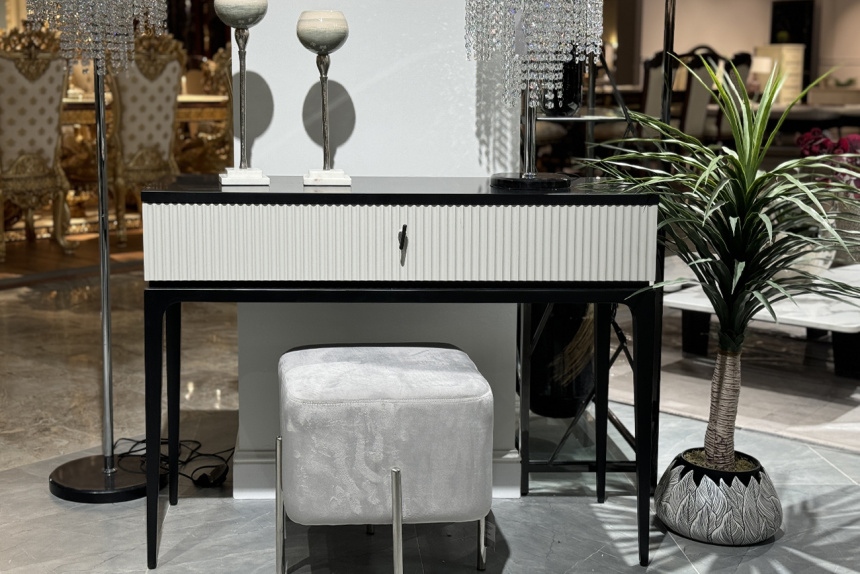 Туалетный столик Este, черный / серый