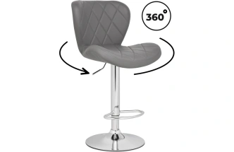 Барный стул Porch, серый / хром