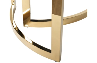 Журнальный стол 47ED-CT062GOLD, 90x90x45, закаленное стекло темное, прозрачный / золото 