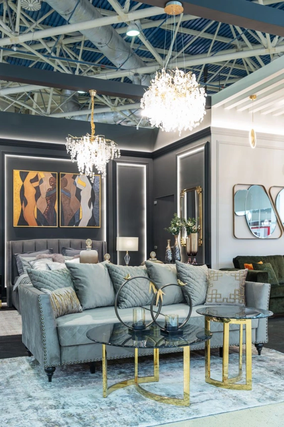 Журнальный стол 47ED-CT062GOLD, 90x90x45, закаленное стекло темное, прозрачный / золото 