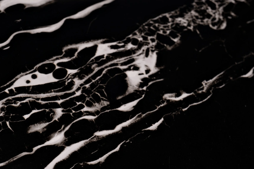 Журнальный стол 30B-85521, 60x60x48, МДФ с полимерным покрытием, черный мрамор / хром 