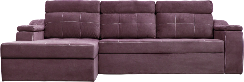 Диван угловой Бруно, MONAKO-A 08, нить белая, угол левый