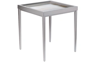 Журнальный стол Mirage, 56x56x61, МДФ, хром