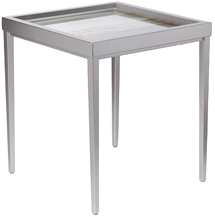 Журнальный стол Mirage, 56x56x61, МДФ, хром