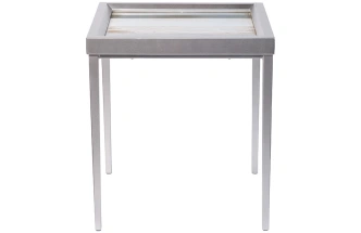 Журнальный стол Mirage, 56x56x61, МДФ, хром