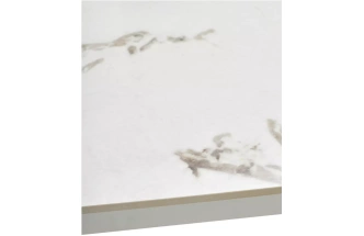 Кухонный раздвижной стол Corner 120, gloss golden jade solid ceramic / white