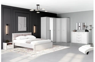 Шкаф двухдверный Элана, 101x64.5x218.5, распашной с полками, персидский жемчуг