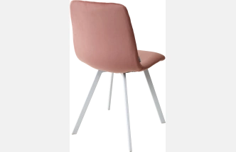 Стул Daiquiri, мягкий, Bluvel-52 Pink, белый каркас, велюр