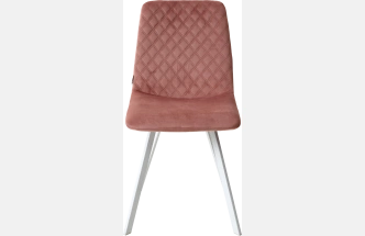 Стул Daiquiri, мягкий, Bluvel-52 Pink, белый каркас, велюр