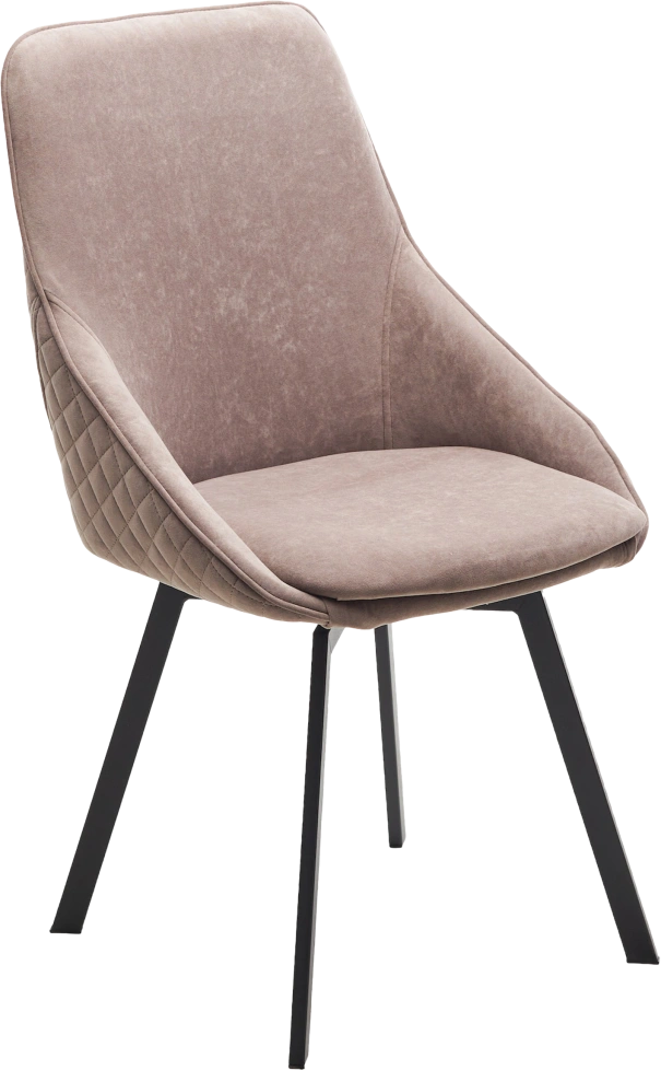 Стул Casa, мягкий, поворотный, B5 Капучино, велюр, черный каркас