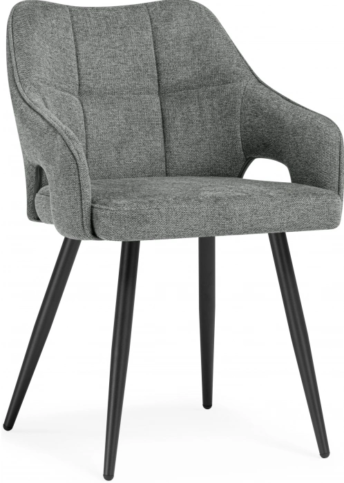 Стул Hera, на металлокаркасе, тёмно серый / чёрный