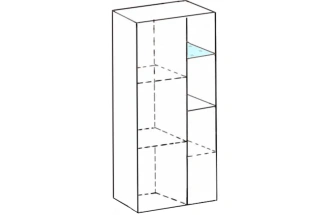 Тумба Глазго, с полками, таксония