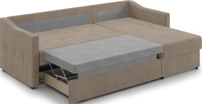 Диван угловой Бонд, модель 123, Ultra Beige (бежевый)