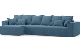 Диван угловой трехместный Венте, модель 035, Danco 796 (синий)