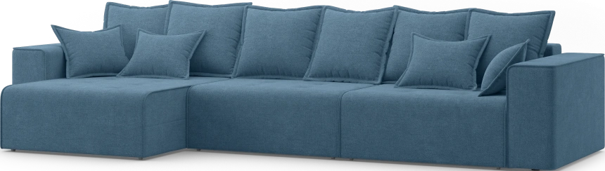 Диван угловой трехместный Венте, модель 035, Danco 796 (синий)