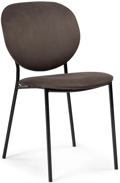 Стул Саранда, на металлокаркасе, кофе / черный глянец
