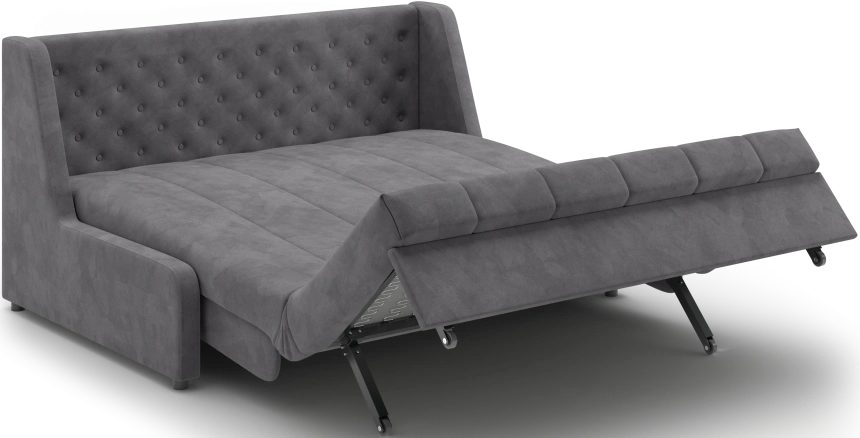 Диван прямой Ричмонд 160, модель 069, без подлокотников, серый (Ultra Grey)