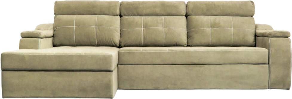 Диван угловой Бруно, Levis 03, нить белая, угол левый