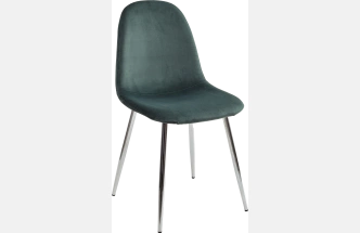 Стул Pescara, мягкий, UF910-14 Dark Green, велюр, хром каркас