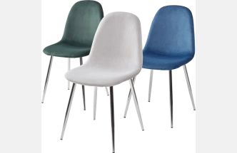 Стул Pescara, мягкий, UF910-14 Dark Green, велюр, хром каркас
