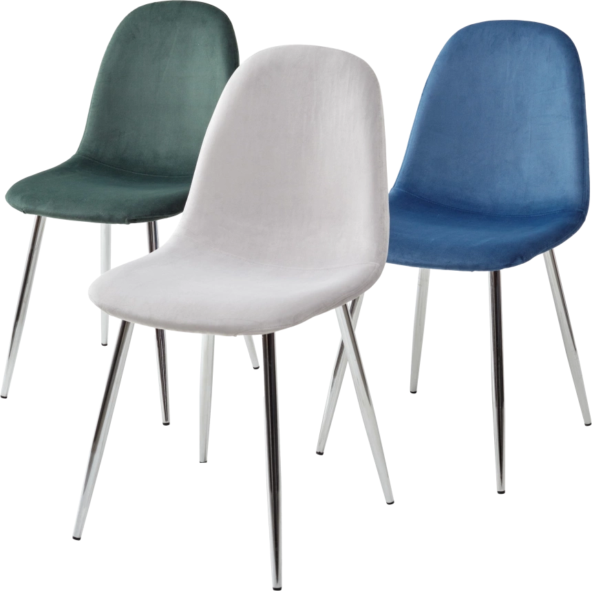 Стул Pescara, мягкий, UF910-14 Dark Green, велюр, хром каркас