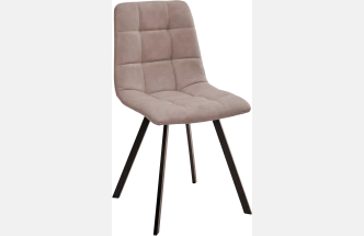 Стул Chilli Square, мягкий, RU-09 серо-бежевый винтаж, PU, черный каркас