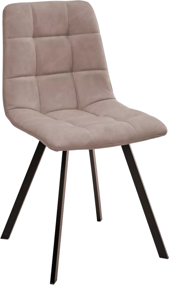 Стул Chilli Square, мягкий, RU-09 серо-бежевый винтаж, PU, черный каркас