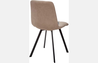 Стул Chilli Square, мягкий, RU-09 серо-бежевый винтаж, PU, черный каркас