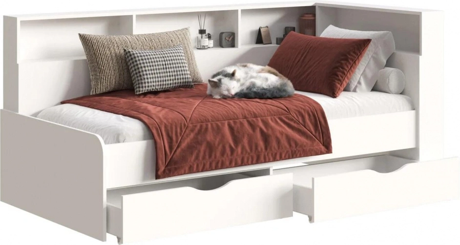 Кровать-тахта Амер, 190x80, белая