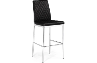 Барный стул Teon, черный / хром