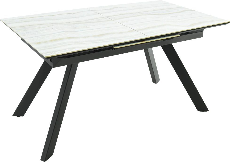 Кухонный обеденный стол Como, раздвижной 140, серый Elyt Pulido, каркас черный