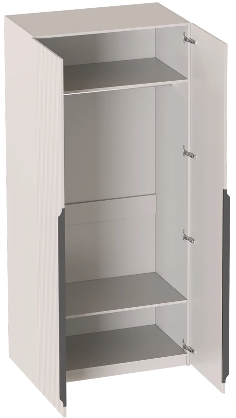 Шкаф двухдверный Нора, распашной для одежды, персидский жемчуг / вереск ромено