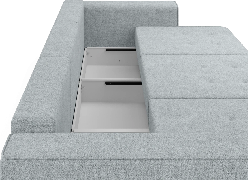 Диван угловой трехместный Венте, модель 035, Danco 995 (серый)