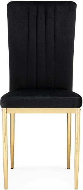 Стул на металлокаркасе Rek, мягкий, черный / золотой