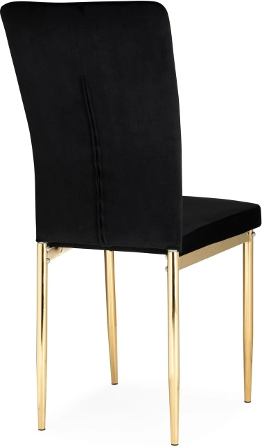 Стул на металлокаркасе Rek, мягкий, черный / золотой