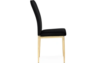 Стул на металлокаркасе Rek, мягкий, черный / золотой