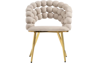 Стул Ball, дизайнерский, beige / gold