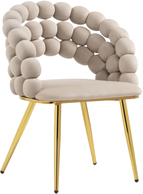 Стул Ball, дизайнерский, beige / gold