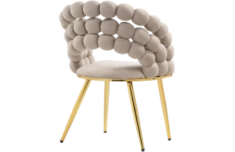 Стул Ball, дизайнерский, beige / gold