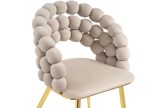 Стул Ball, дизайнерский, beige / gold