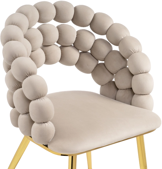 Стул Ball, дизайнерский, beige / gold