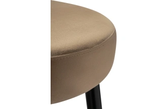 Полубарный табурет Plato, велюр темно-бежевый