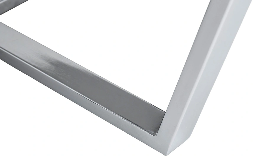 Журнальный стол 30B-85531, 90x90x41, МДФ с полимерным покрытием под мрамор, черный / хром